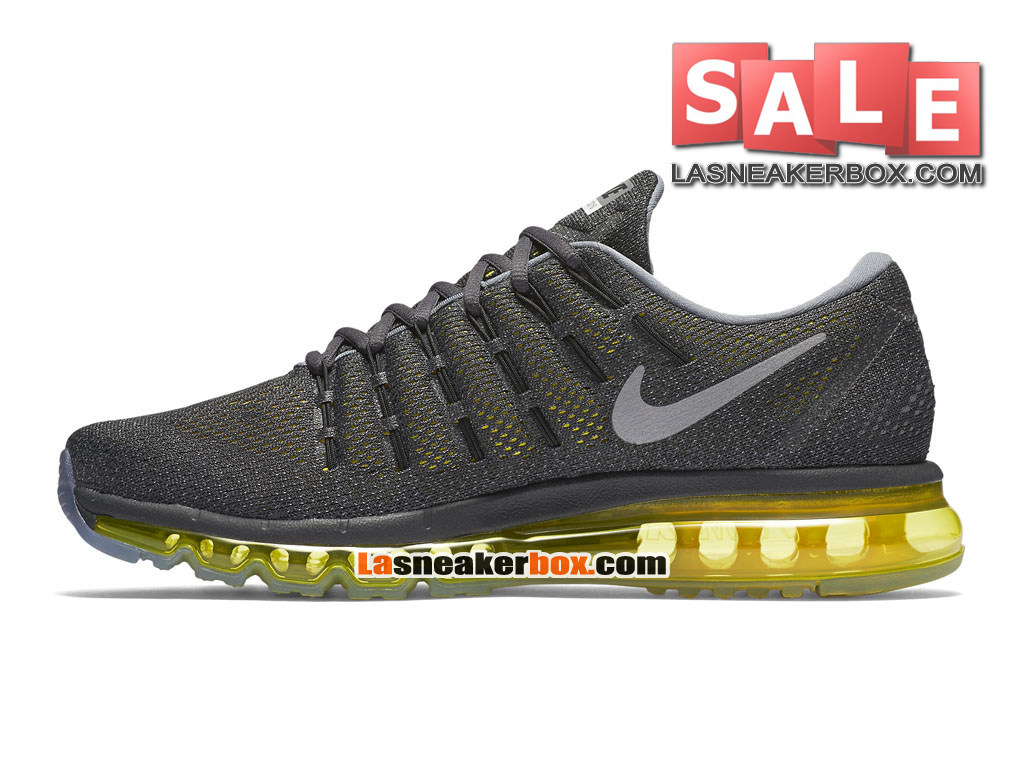 ... Nike Air Max 2016 - Chaussure Nike Running Pas Cher Pour Homme Anthracite/Bleu- ...