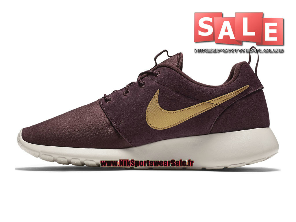 ... Nike Roshe One/Run Suede - Chaussures Nike Sportswear Pas Cher Pour Homme Bordeaux profond ...